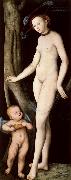 Lucas Cranach the Elder Venus and Cupid Carrying a Honeycomb oil painting reproduction